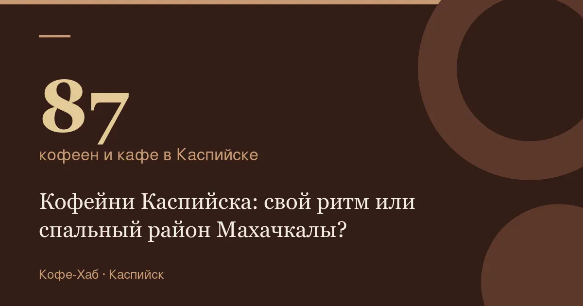 87 — кофеен и кафе в Каспийске